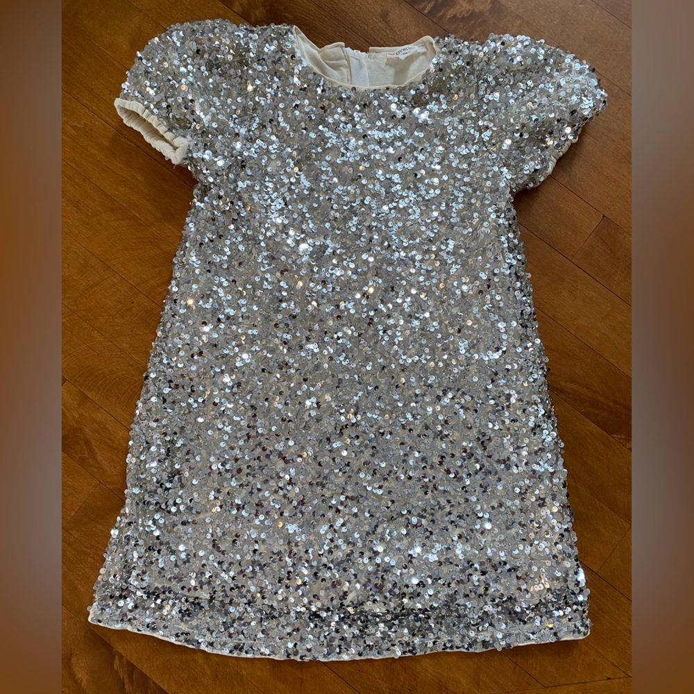 Crewcuts Shimmering Silver Sequin Top